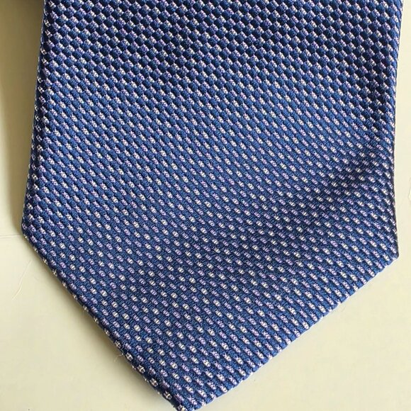 Robert Talbott Estate Luxury Designer Hand Sewn Silk Blue Mens Necktie Tie 4" - Picture 4 of 9